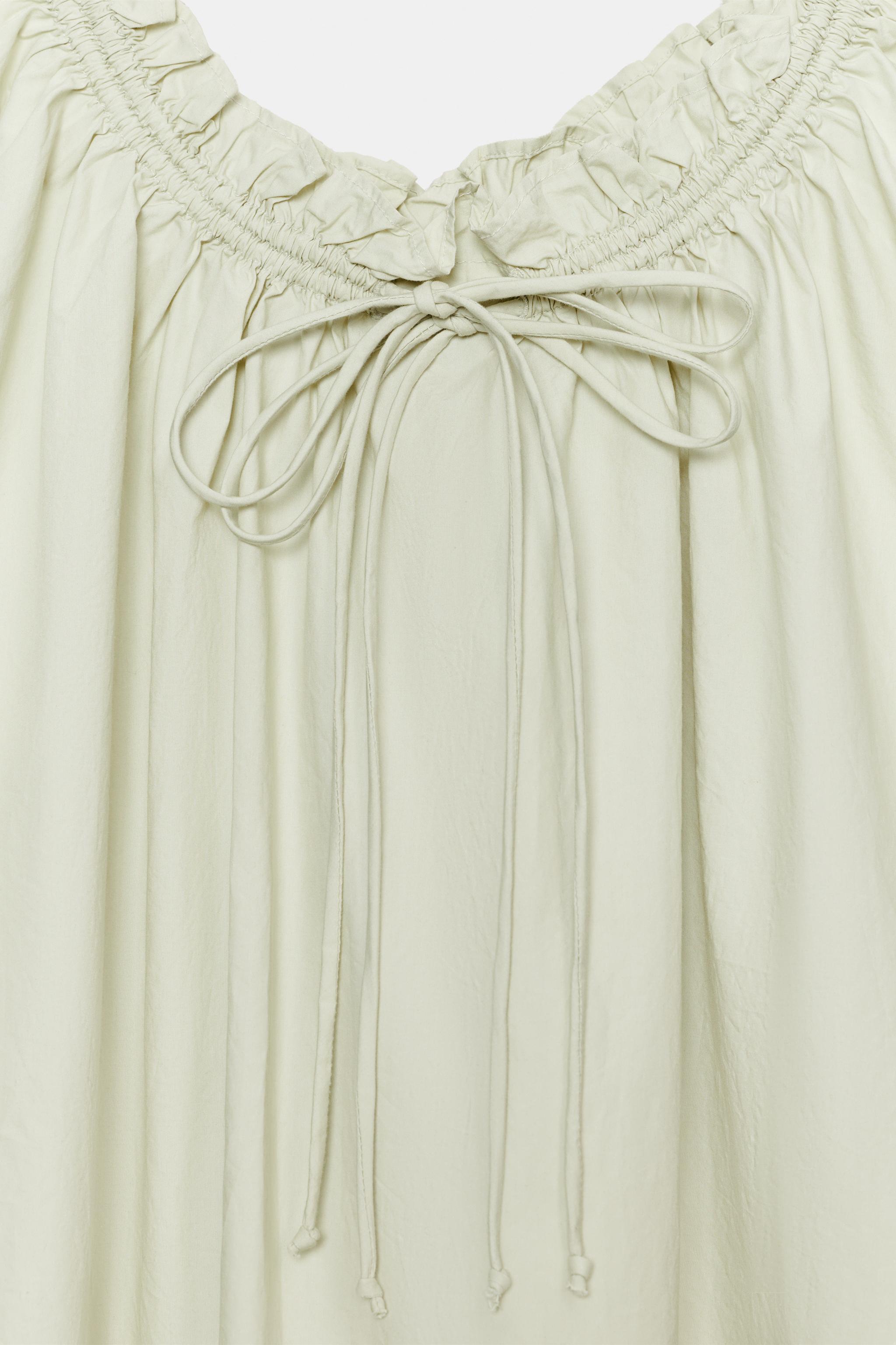 POPLIN STRAP MINI DRESS